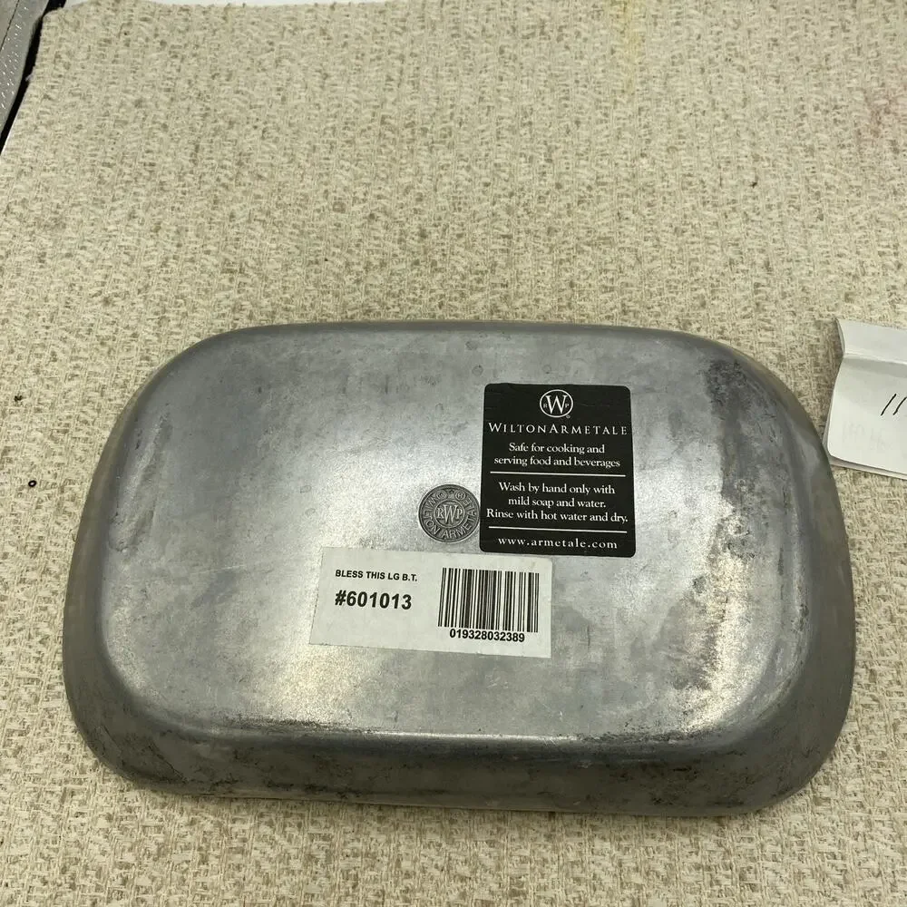 Vintage Metal Dish “BLESS THIS HOUSE” Wilton Armetale USA #601013 Pewter